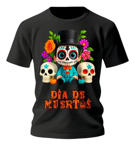 Playera Día De Muertos Calavera Mexicana Catrín Catrina