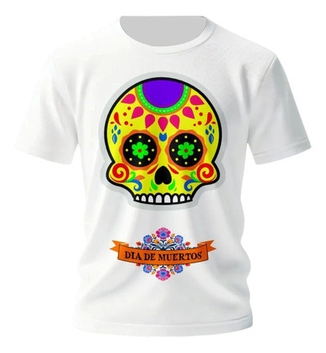 Playera Calaverita Mexicana Dia De Muertos Halloween Craneo