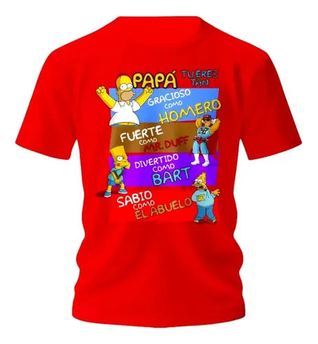 Playera Dia Del Padre Homero Simpson Papa Hijo Personaliza
