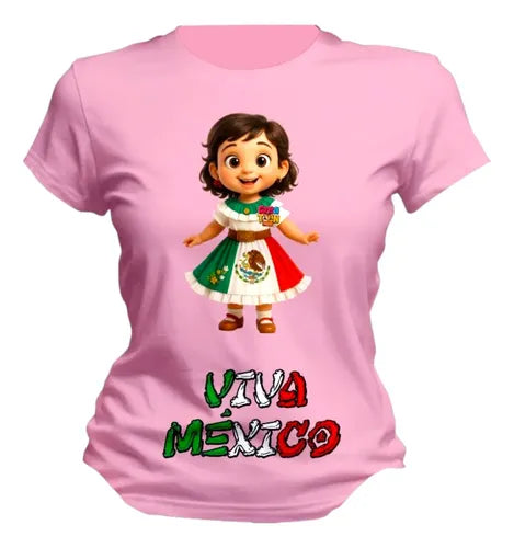 Playera Viva Mexico Adelita 15 De Septiembre Mujer Vestido