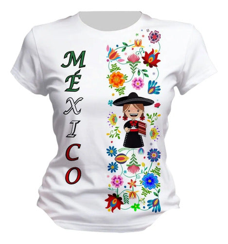 Playera 15 De Septiembre Tradicional Mexicana Adelita