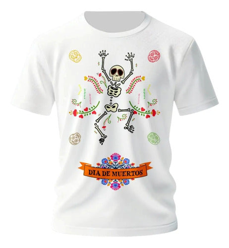 Playera Dia De Muertos Calavera Guitarras Playera Esqueleto