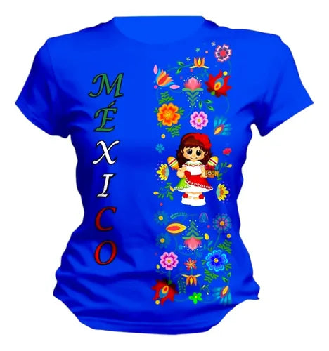 Playera 15 De Septiembre Tradicional Veracruzano Lele Muñeca