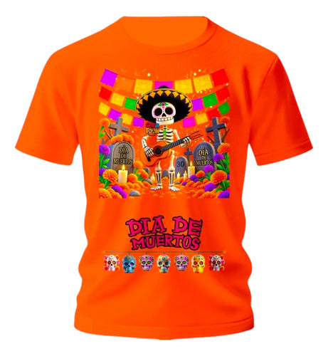 Playera Esqueleto Catrina Dia De Muertos Halloween