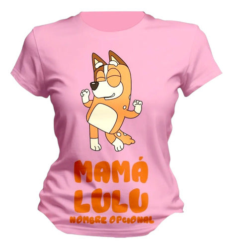 Playera Bluey Bingo Mamá Papá Hijo Personalizada Chilli Mama