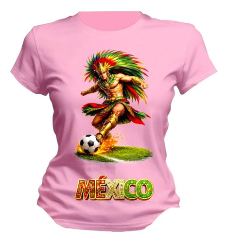 Playera Fútbol Azteca Mundial éxico Personalizada