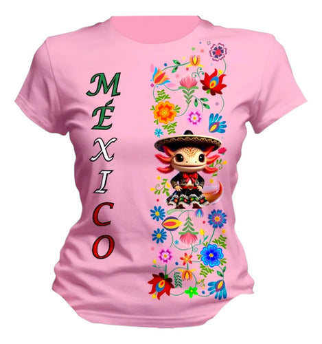 Playera Tradicional 15 De Septiembre Ajolote Lele Ajolota