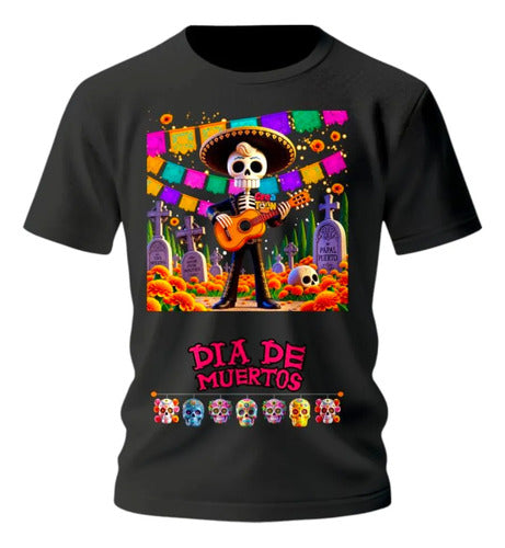 Playera Dia De Muertos Ofrenda Catrines Personaliza Catrin
