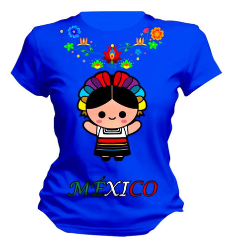 Playera Mexicana Dama Manga Corta Lele Personaliza Muñeca
