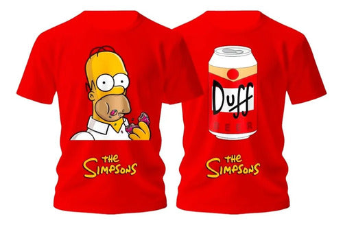 Duo Playera Homero Simpson Dona Duff Cerverza
