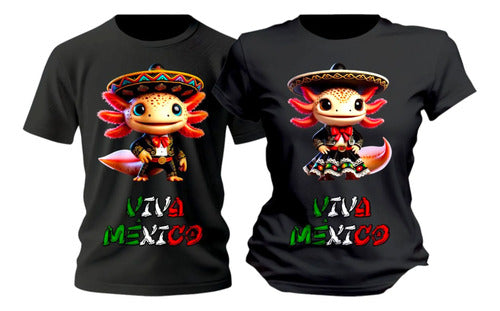 Duo Playera Ajolotes Mariachi 15 De Septiembre Viva Mexico
