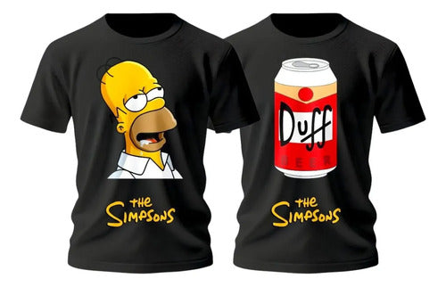 Duo Playera Homero Simpson Dona Duff Cerverza