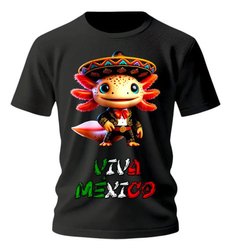 Playera 15 De Septiembre Ajolote Mexicano Mariachi Unisex