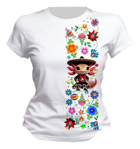 Playera Ajolote Ranchero Mexicano Todas Las Tallas Mujer