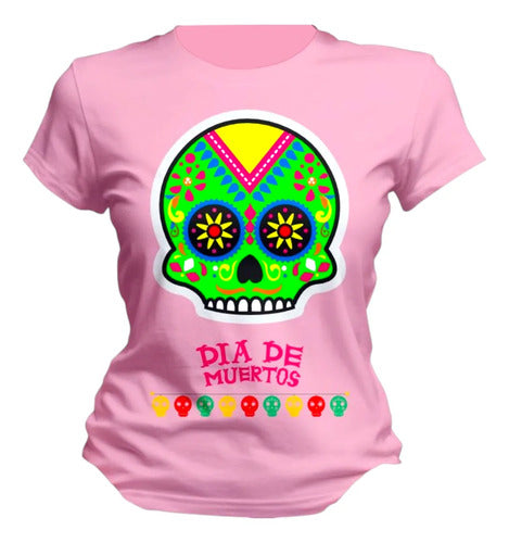 Playera Dia De Muertos Calavera Mexicana Folklorica Craneo