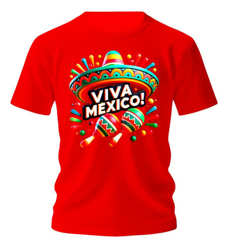 Playera Viva Mexico Sombrero 15 De Septiembre Sombrero Y