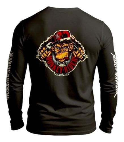 Playera Manga Larga Harley Davidson Moto Biker Personaliza