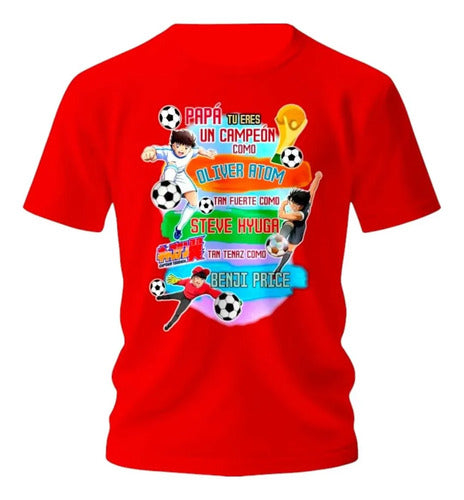 Playera Dia Del Padre Supercampeones Papa Hijo Personaliza