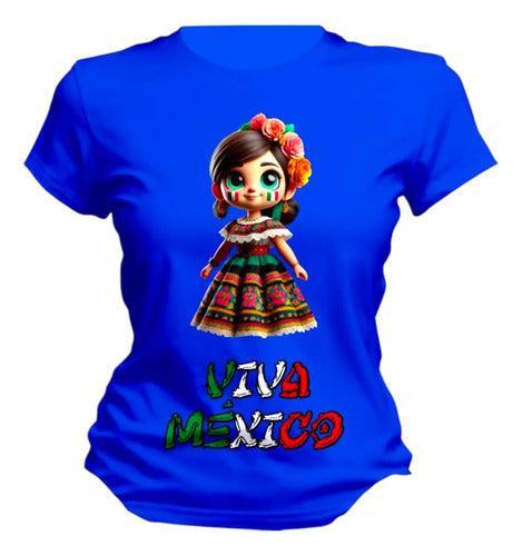 Playera Adelita Flores Mexicana15 De Septiembre Mujer