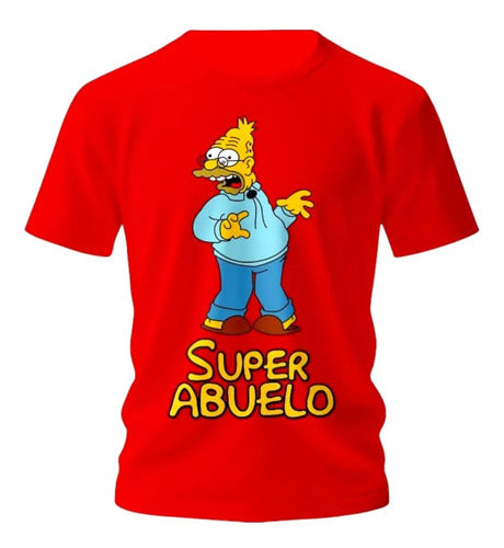 Playera Super Papa Simpson Papa Abuelo Personaliza