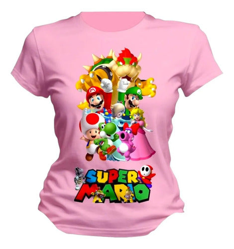 Playera Super Mario Bros Gamer Personaliza Personajes