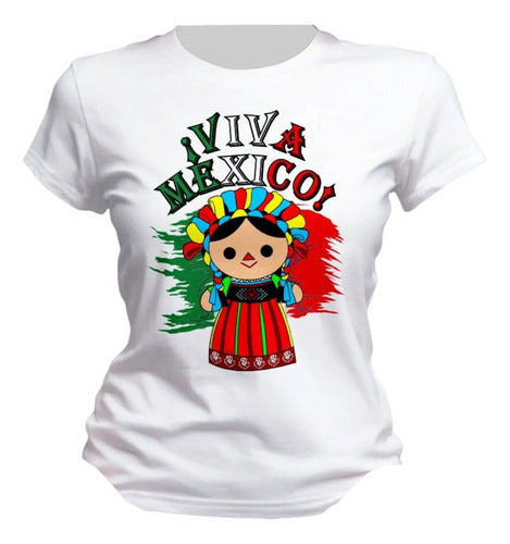 Playera 15 De Septiembre Bandera Lele Viva Mexico Lele Viva