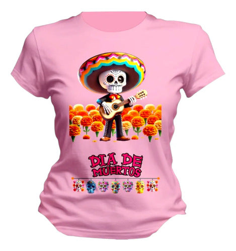 Playera Catrin Y Catrina Dia De Muertos Halloween Musico