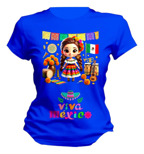 Playera Adelita Flores Mexicana15 De Septiembre Mujer