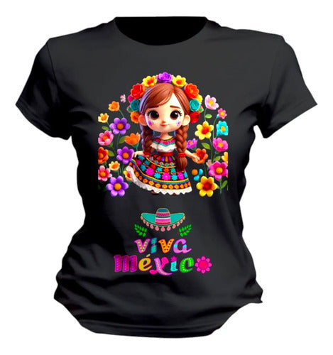 Playera Adelita Flores Mexicana15 De Septiembre Mujer
