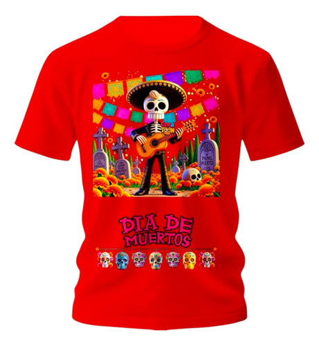 Playera Dia De Muertos Ofrenda Catrines Personaliza Catrin