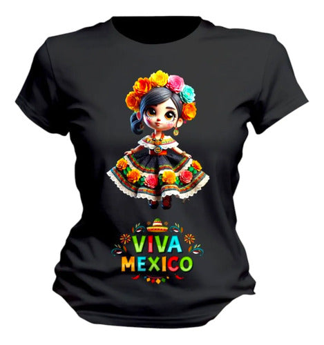 Playera Adelita Flores Mexicana15 De Septiembre Mujer