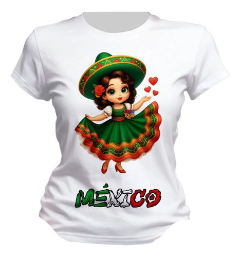 Playera Viva Mexico Adelita 15 De Septiembre Mujer Adelita