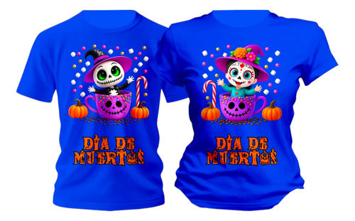Dúo De Playeras Jack Tazas De Dulces Día De Muertos Duo