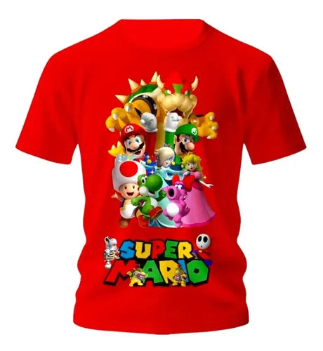 Playera Super Mario Bros Gamer Personaliza Personajes