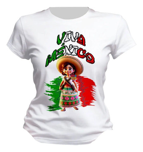 Playera Charro Charra Viva Mexico Bandera Fiestas Charra