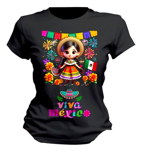Playera Adelita Flores Mexicana15 De Septiembre Mujer