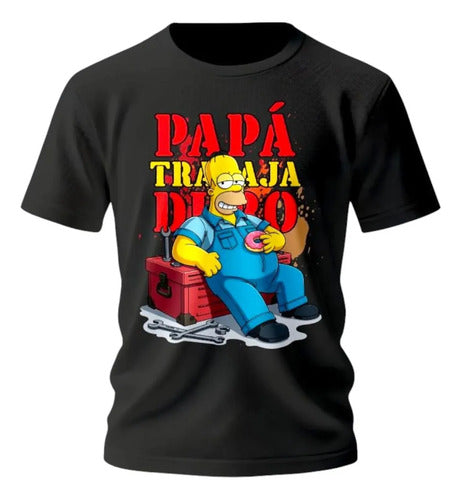 Playera Dia Del Padre Super Papa Homero Personaliza