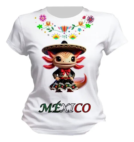Playera Folclorica Mexicana Adelita Lele Dama Mujer Ajolote