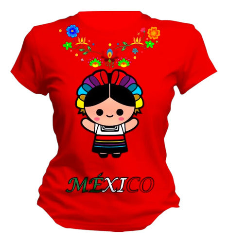 Playera Mexicana Dama Manga Corta Lele Personaliza Muñeca