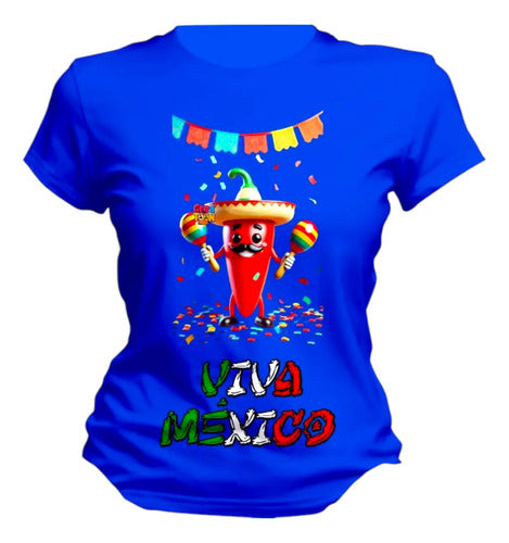 Playera Mexicana Para 15 De Septiembre Chile Y Cactus Chile