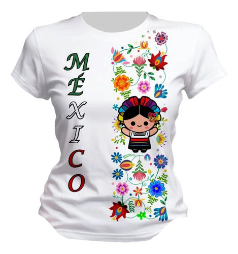 Playera Adelita Lele Adelita Flores Fiestas Patrias Lele 3