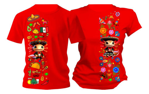 Duo Playeras Conjunto Pareja Tematica 15 Septiembre Mexico