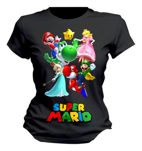 Playera Super Mario Bros Colores Peach Personaliza
