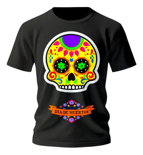 Playera Calaverita Mexicana Dia De Muertos Halloween Craneo