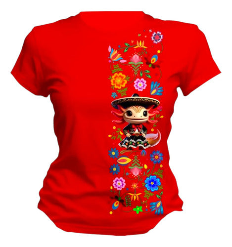 Playera Ajolote Ranchero Mexicano Todas Las Tallas Mujer