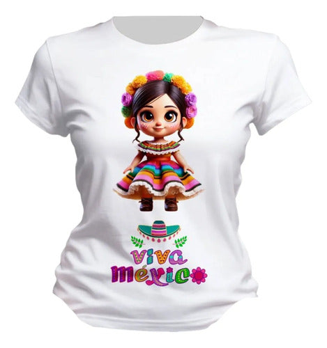Playera Adelita Flores Mexicana15 De Septiembre Mujer