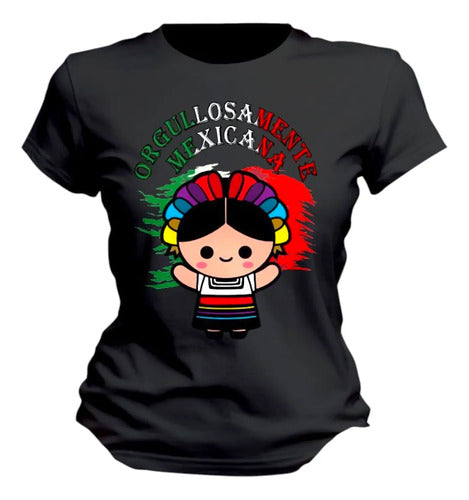 Playera Lele Muñeca Mexicana Patria Bandera Mexico Lele