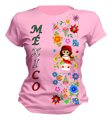 Playera 15 De Septiembre Tradicional Veracruzano Lele Muñeca