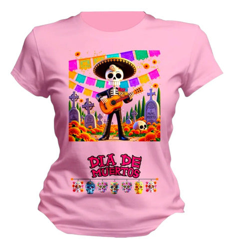 Playera Dia De Muertos Ofrenda Catrines Personaliza Catrin