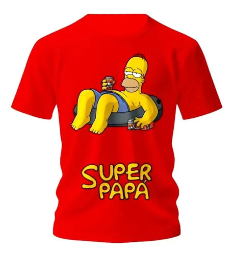 Playera Super Papa Simpson Papa Abuelo Personaliza